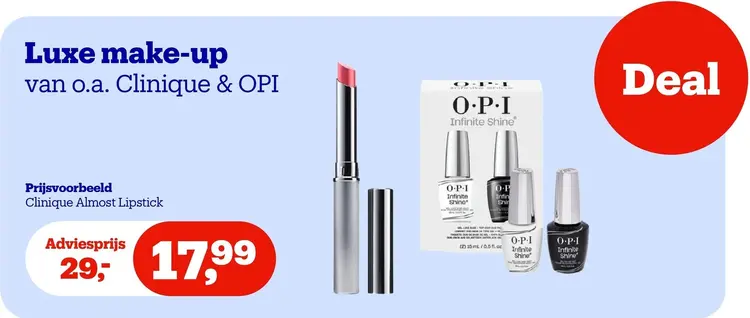 Aanbieding: Luxe make-up van o.a. Clinique & OPI