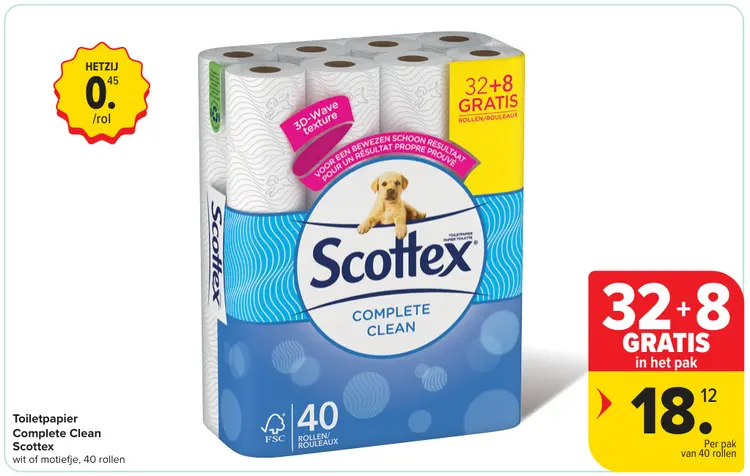 Promotie: Toiletpapier Complete Clean