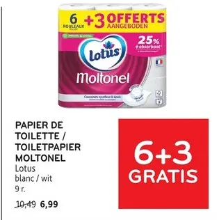 Offre: Papier de toilette / toiletpapier Moltonel