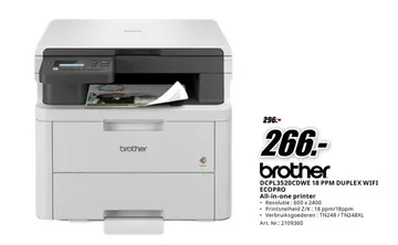 Aanbieding: DCPL3520CDWE 18 PPM DUPLEX WIFI ECOPRO All-in