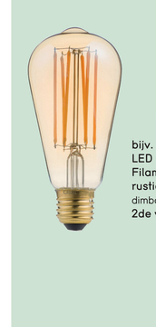 Aanbieding: Calex LED-rustieklamp - goudkleur - E27
