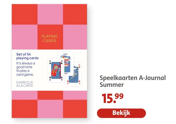 Aanbieding: Speelkaarten A-Journal Summer