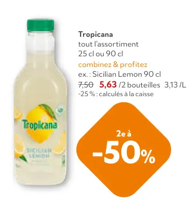 Offre: Tropicana Sicilian Lemon