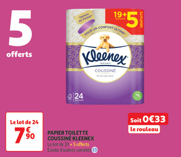 Offre: PAPIER TOILETTE COUSSINE KLEENEX