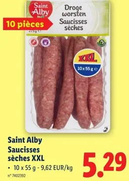 Offre: Saint Alby Saucisses sèches XXL