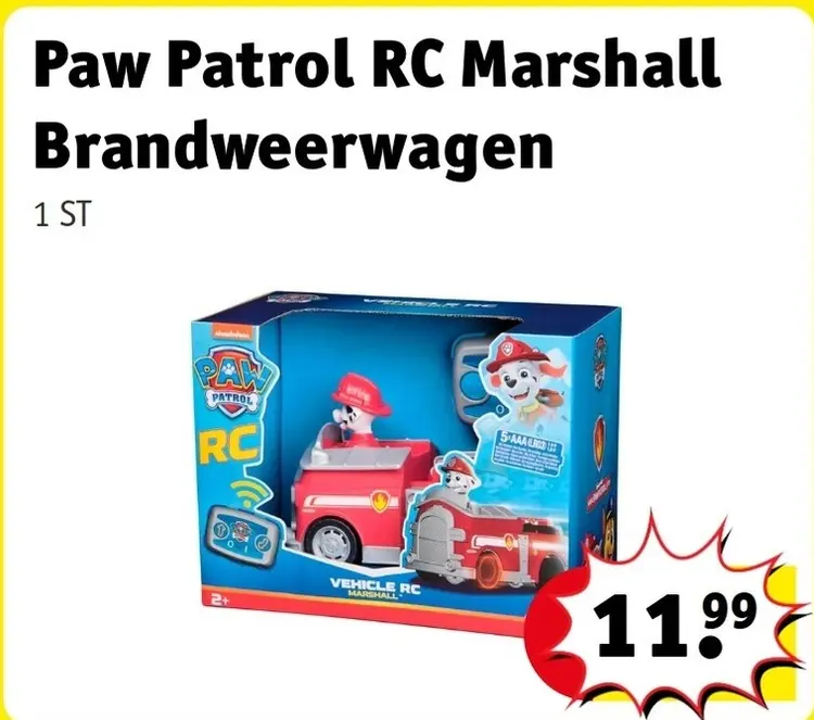 Aanbieding: Paw Patrol RC Marshall Brandweerwagen