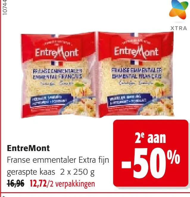 Promotie: Franse emmentaler Extra fijn geraspte kaas
