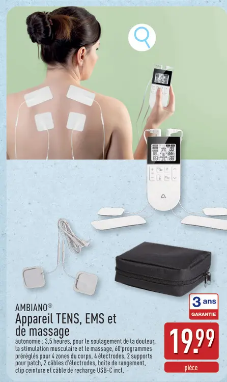 Offre: Appareil TENS, EMS et de massage