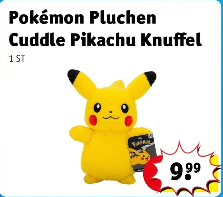 Aanbieding: Pokémon Pluchen Cuddle Pikachu Knuffel