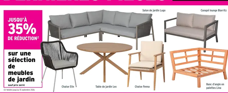 Offre: Meubles de jardin