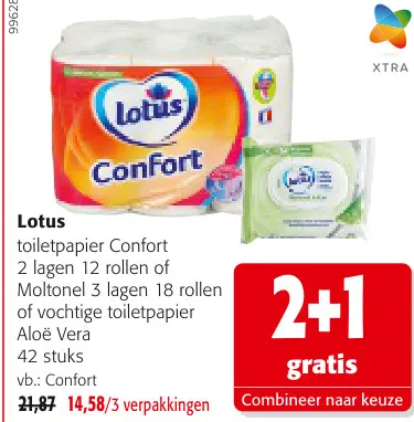 Promotie: Lotus toiletpapier Confort
