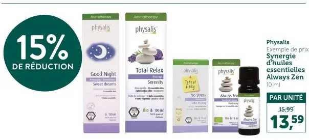 Offre: Synergie d'huiles essentielles Always Zen