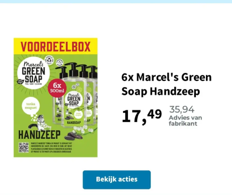 Aanbieding: Marcel's Green Soap Handzeep