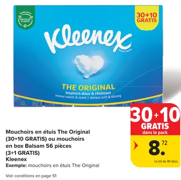 Offre: Mouchoirs en étuis The Original 