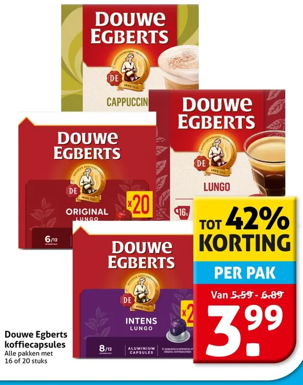 Aanbieding: Douwe Egberts koffiecapsules