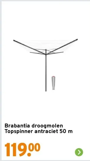 Aanbieding: droogmolen Topspinner antraciet