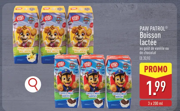 Offre: Boisson lactée