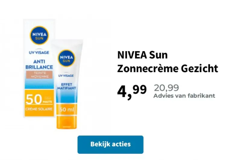 Aanbieding: Sun Zonnecrème Gezicht