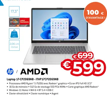 Offre: Laptop 17-CP2069NB - ITHP17CP2069NB