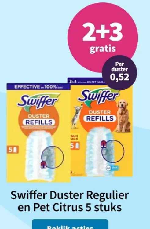 Promotie: Swiffer Duster Regulier en Pet Citrus