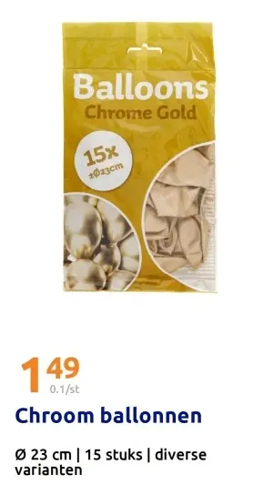 Aanbieding: Chroom ballonnen