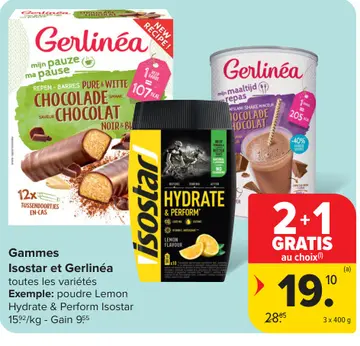Offre: Isostar et Gerlinéa toutes les variétés