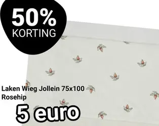 Aanbieding: Laken Wieg Jollein