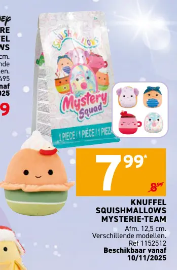 Aanbieding: Knuffel Squishmallows mysterie-team