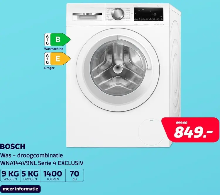 Aanbieding: Bosch WNA144V9NL Serie 4 EXCLUSIV