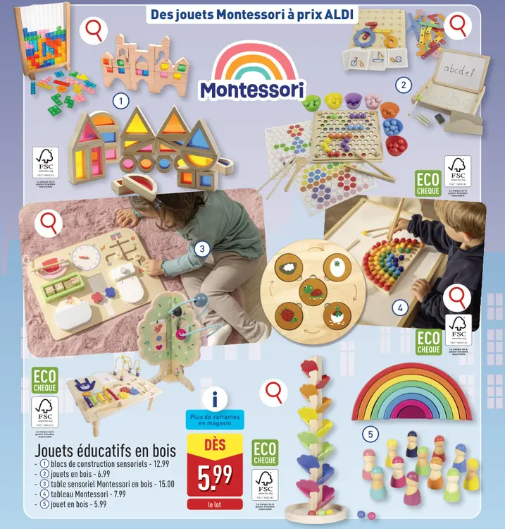 Offre: Jouets éducatifs en bois