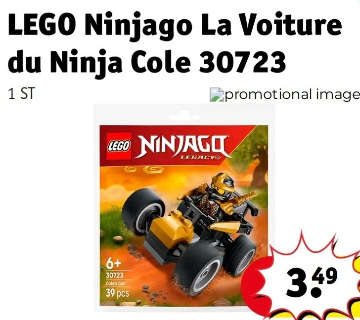 Offre: Ninjago La Voiture du Ninja Cole 30723