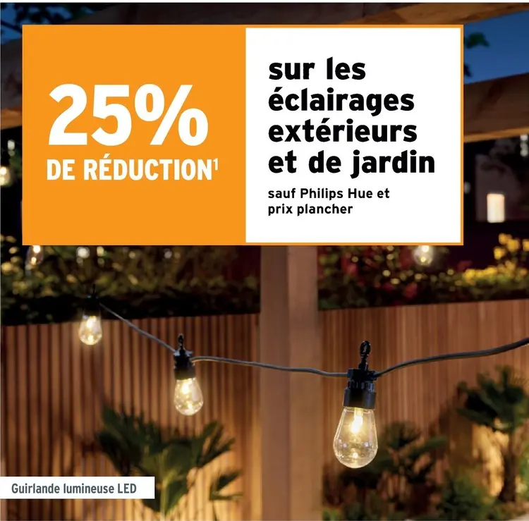 Offre: Éclairages extérieurs et de jardin
