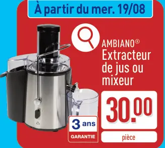 Offre: Extracteur de jus ou mixeur