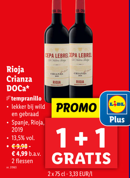 Aanbieding: Rioja Crianza DOCa*