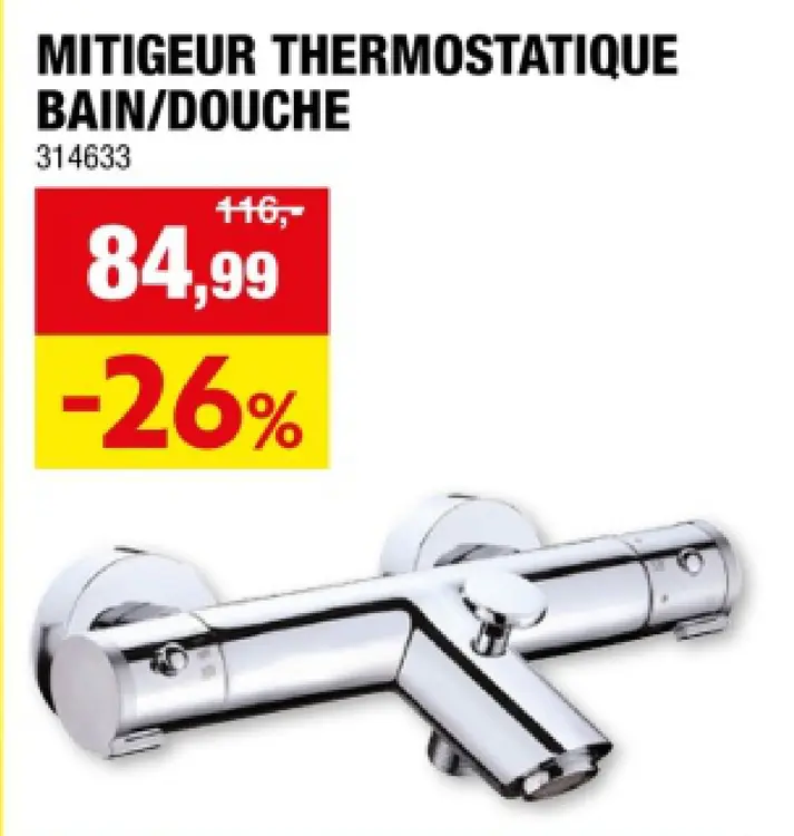 Offre: Mitigeur thermostatique bain/douche