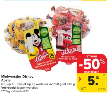 Aanbieding: Miniworstjes Disney