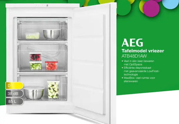 Aanbieding: AEG ATB48D1AW Tafelmodel Vriezer