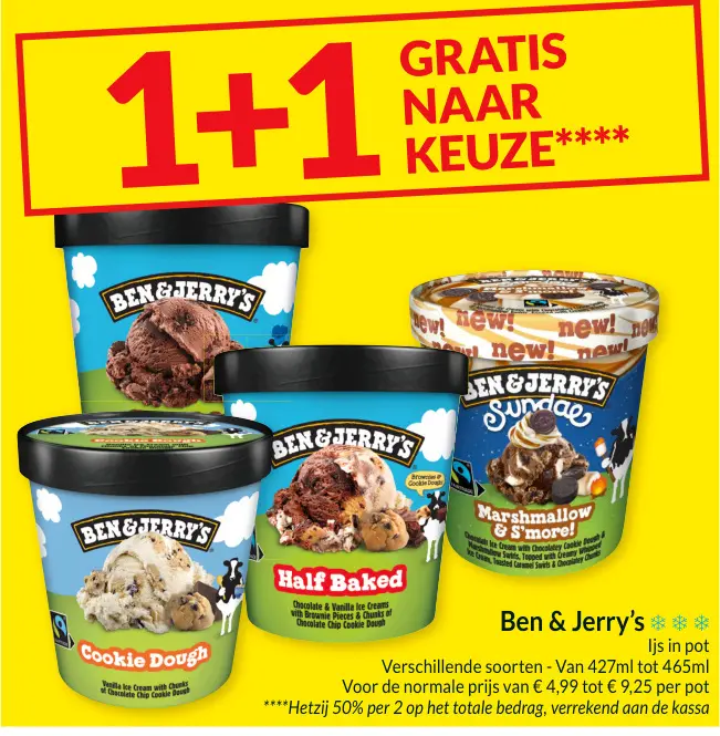 Promotie: Ben & Jerry's Ijs in pot