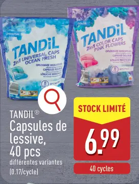 Offre: Capsules de lessive