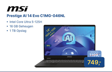 Aanbieding: msi Prestige Al 14 Evo C1MG-046NL