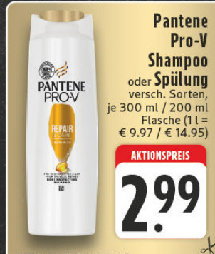 Aanbieding: Pantene Pro-V Shampoo oder Spülung