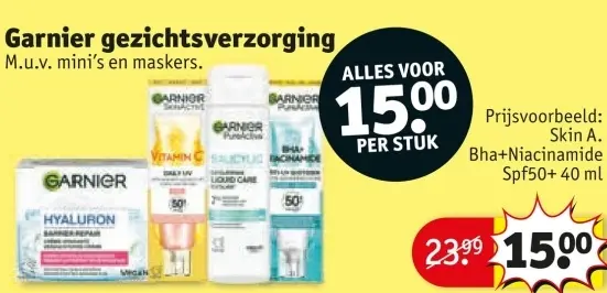 Aanbieding: Garnier gezichtsverzorging