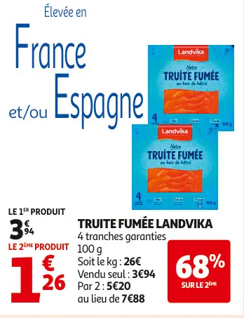 Promotie: Truite fumée Landvika