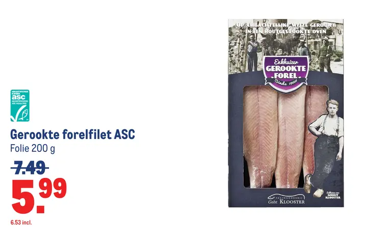 Aanbieding: Gerookte forelfilet ASC
