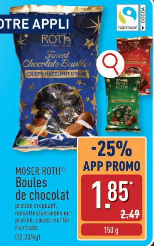 Offre: Boules de chocolat