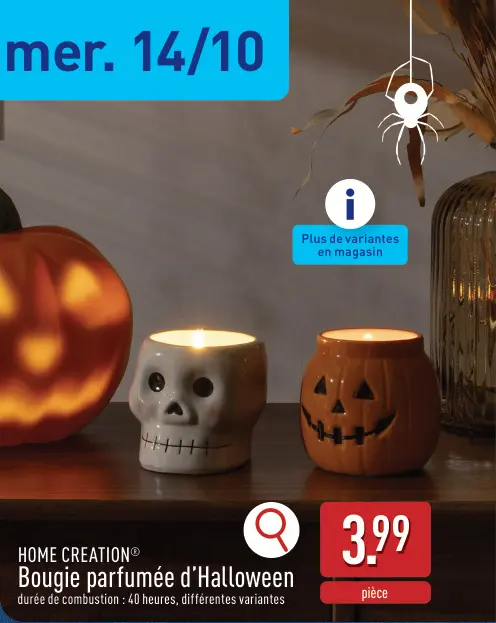 Offre: Bougie parfumée d'Halloween