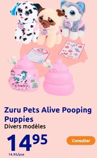 Offre: Zuru Pets Alive Pooping Puppies