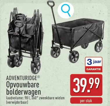 Promotie: Opvouwbare bolderwagen