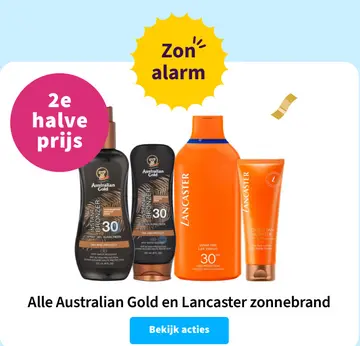 Aanbieding: Australian Gold en Lancaster zonnebrand