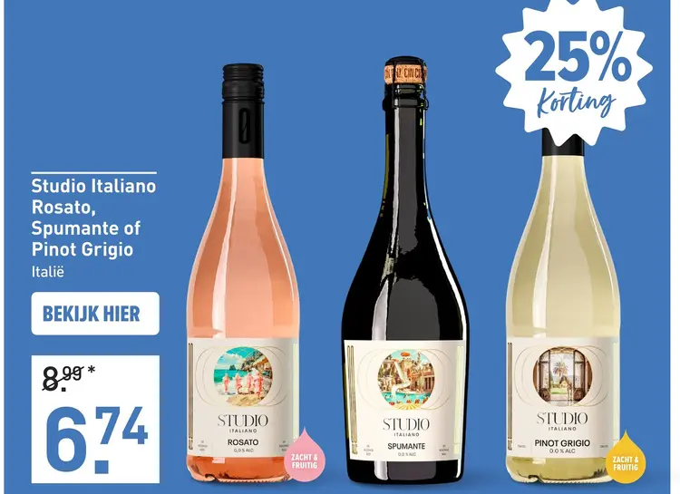 Aanbieding: Rosato, Spumante of Pinot Grigio